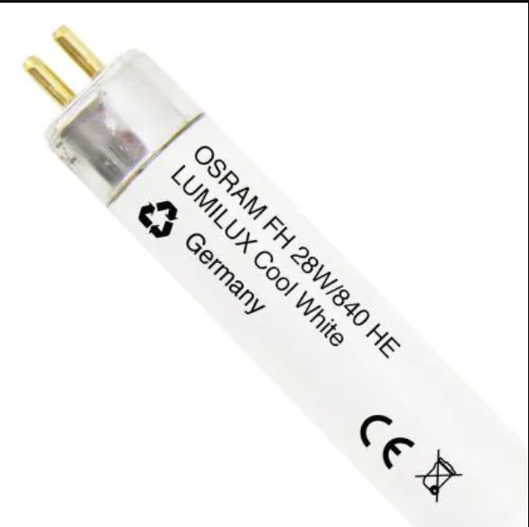 OSRAM 28W T5 Fluorescent Lamp 840 Cool White 4000K for Versatile Indoor Lighting, High Output, and Energy-Saving Technology